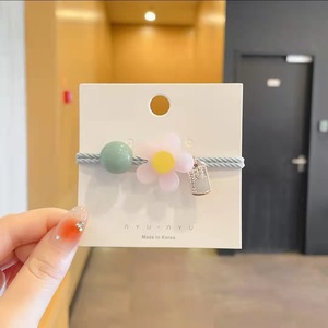 Attaches à cheveux pour femmes de Style doux coréen Accessoires de cheveux à tête de fleur élastique de haute qualité Gelée colorée en vrac Mignon à la mode - Product Image 4