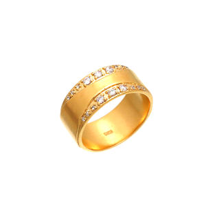 Joyería de moda para mujer Anillo de circonita cúbica de Plata de Ley 925 chapado en oro de 18 quilates - Product Image 1