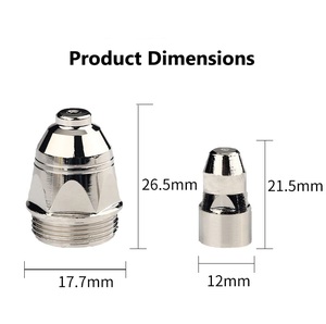 Pack d'électrodes et buses pour torche plasma modèle P80 220V, consommables de découpe en cuivre 500A, boîte OEM/ODM, fournitures de soudage et de brasage pour machines - Product Image 4