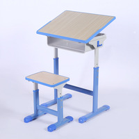 Ensemble Chaise et Bureau Écologique Moderne Confortable à Hauteur Réglable pour Étudiant avec Boîte à Livres et Poste de Travail Pliable pour Salon et École Primaire