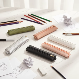 Sac à stylo portable en papier <span class=keywords><strong>DuPont</strong></span> décontracté transfrontalier avec boucle élastique, sac de rangement pour carnet de notes et crayons pour réunion de bureau, fermeture éclair, facile à transporter - Product Image 6