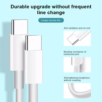 Grand stock – Câble de données USB-C à charge rapide 1m 60W PD27W avec gaine TPE pour iPhone 16 Pro Max et ordinateur