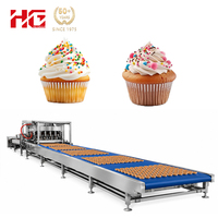 Ligne de production de gâteaux automatiques entièrement automatisée pour gâteaux en papier, gâteaux fourrés et gâteaux de forme personnalisée, machine à fabriquer des gâteaux