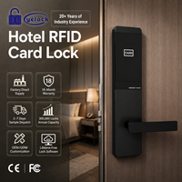 Serrure de porte d'hôtel RFID avec carte intelligente et clé mécanique - Système de contrôle d'accès électronique avec encodeur et logiciel de gestion