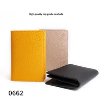 Pabrik ODM&OEM Grosir Kustom Dompet & Tempat Kartu Nama Kulit Asli Jepang Model Tanpa Penutup 0662