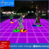 Dalles de sol interactives LED étanches pour centres commerciaux et places publiques, à induction par gravité, avec jeu de plateau lumineux interactif