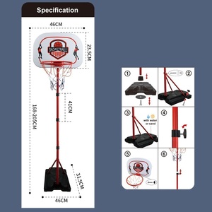 Canasta de Baloncesto Interior Personalizada de 205 cm con Balón, Juego Deportivo, Juguetes Portátiles para Niños, Equipo de Entrenamiento Deportivo, Aro de Baloncesto para Exteriores - Product Image 3