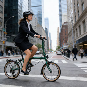 Bicicleta Plegable de 16 Pulgadas con Cuadro de Acero Cromado, Triple Plegado, 9 Velocidades, Ligera, con Frenos V, para Adultos, OEM de Fábrica, en Stock - Product Image 6