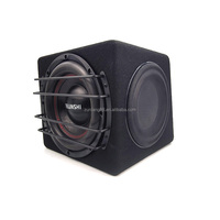 OEM de madera 150W 12V 8 pulgadas compacto coche activo Subwoofer recinto coche Audio Powered caja de altavoz con amplificador de sonido incorporado