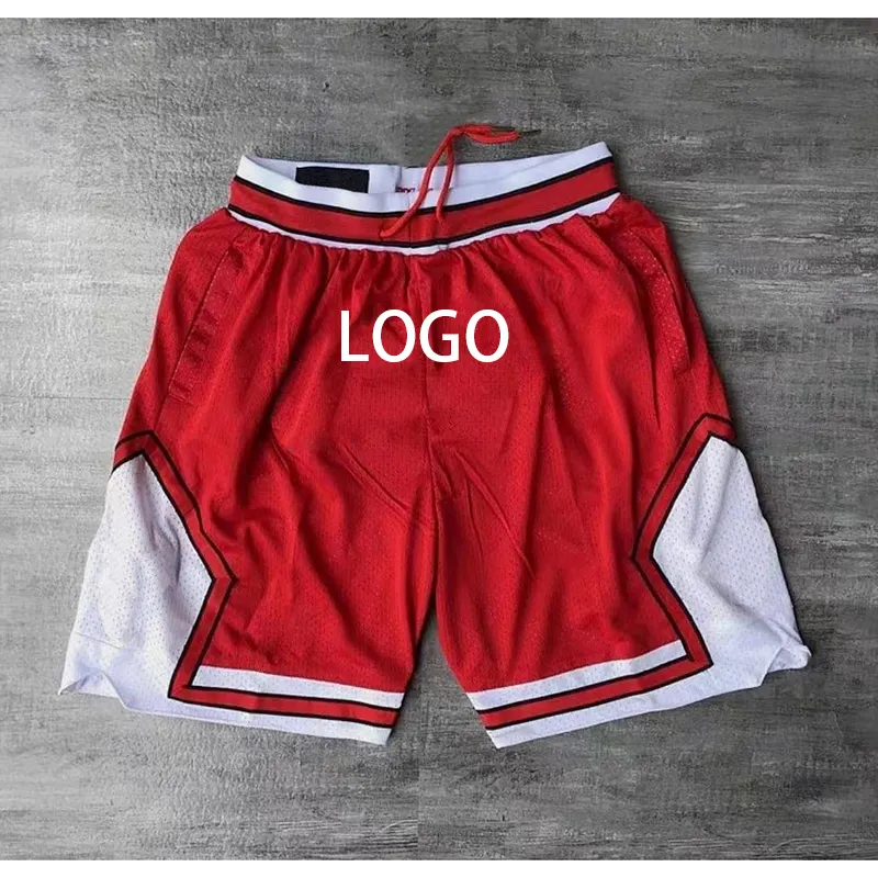 Pantaloncini da basket con ricamo a rete Street Wear moda di buona qualità con garanzia che indossa pantaloncini da basket