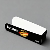 Boîte d'emballage de hot-dogs avec logo personnalisé boîte de chien en papier de maïs à emporter boîte de tiroir de nourriture à emporter rapide