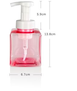 Trong Kho bán buôn vuông màu hồng 250ml bọt phun bơm phôi nhựa PET chai tạo bọt bơm chai cho xà phòng - Product Image 3