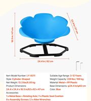Chaise tournante pour enfants autistes, chaise pivotante sensorielle, jouet d'équilibre en plastique pour TDAH, utilisation intérieure/extérieure