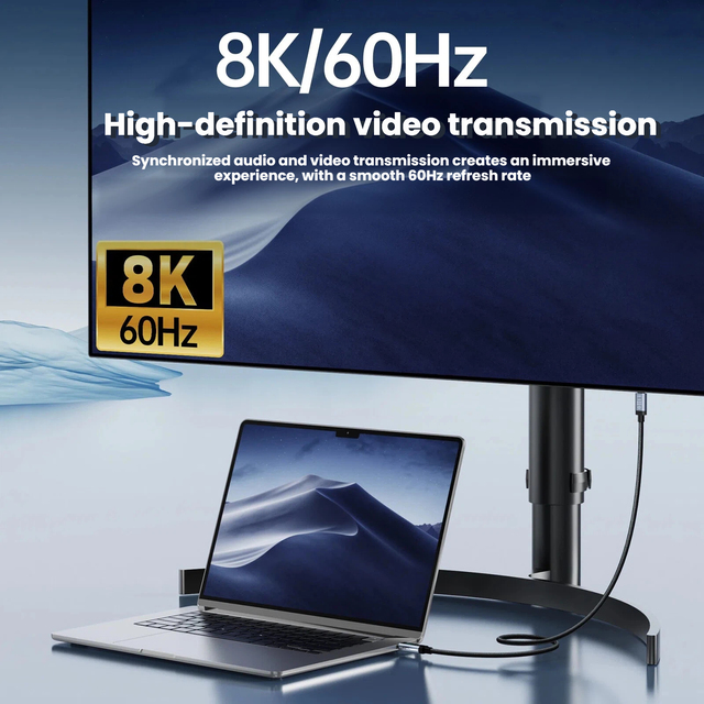 1.2m 240W USB C to USB C Cable 40Gbps Data Transfer 8K Video Cord for Laptop for Tablet for Phone for Sony for Dell for HP