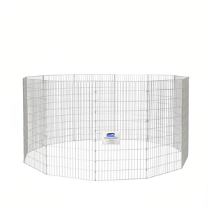 Enclos pour animaux de compagnie en fer galvanisé à 12 panneaux, pour chiens d'intérieur de taille moyenne - Product Image 1