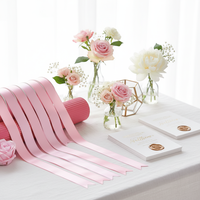 Luxe Fabriek Groothandel Bestseller 25mm 100 Yards Per Rol Effen Kleur Satijnen Lint Cadeauverpakking Bruiloft Verjaardag Feest