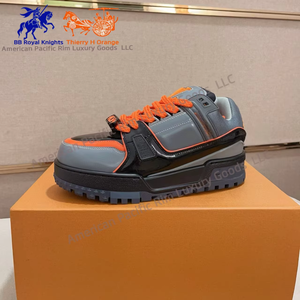 Baskets de sport unisexes de haute qualité, nouvelles chaussures de marche et de course plates à lacets, baskets décontractées en cuir tendance - Product Image 4