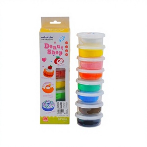 MIKATALE ดินน้ำมันคุณภาพสูง 8 สี 16 กรัม แห้งเร็ว น้ำหนักเบาพิเศษ ชุดดินปั้นโฟมมิ่งสไตล์ขนมหวาน สำหรับเด็ก ทำโมเดล DIY สำหรับเทศกาลอีด - Product Image 1