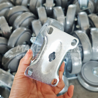 3 "4" 5 "Inch TPR Casters Wheels Medium Duty Industrial Dust Cover Bearing Castor Grey Furniture Trolley Tool Swivel Screw OEM