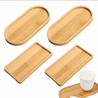 Assiette à dîner en bambou naturel écologique de haute qualité Plateau de cuisine Plateau à café - 100 pièces Style européen Personnalisable Multifonctionnel