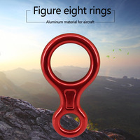 Descender Aluminium 8 Ring 30kN untuk Rappelling, Belaying, dan Panjat Tebing