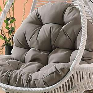 Asiento Colgante de Metal para Jardín o Patio con Cojín y Soporte, Silla Colgante Tipo Hamaca con Cojín Impermeable - Product Image 6