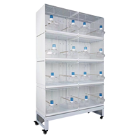 Grande cage d'élevage à vendre, cage à oiseaux multi-niveaux mobile et modulable avec perchoirs