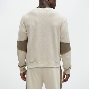 KingSen Custom Color Block Patchwork Crewneck Sweatshirt <b>Men</b> Oversized Heavyweight Cotton Reversed Fleece Streetwear <b>Pullover</b> - Product Image 5