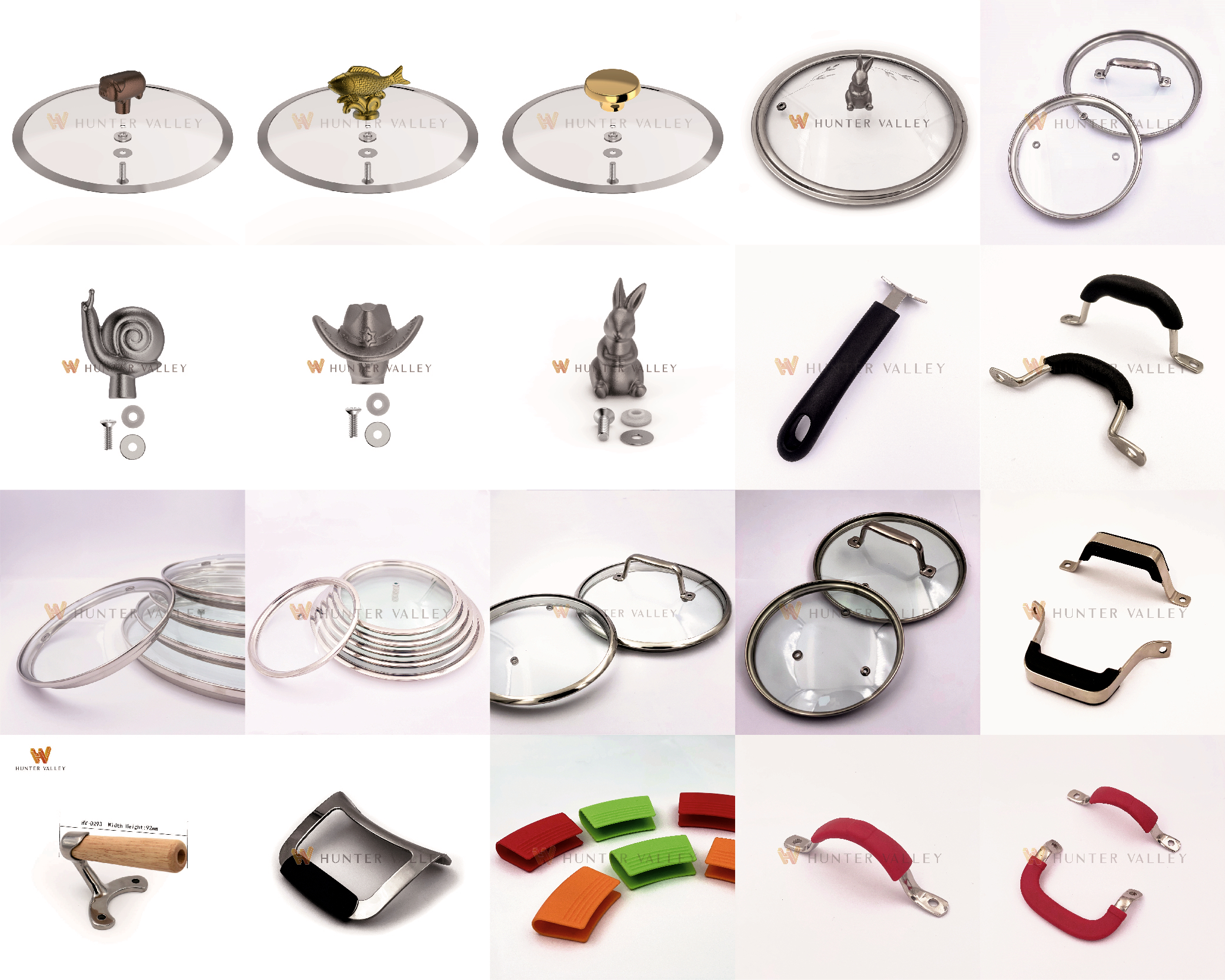 Accessorio da cucina di migliore qualità, coperchio, maniglia per stampaggio, coperchio, orecchio, manico in legno, maniglia e manopola per padella