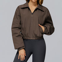 Veste ample d'hiver YanRuo grande taille avec fermeture éclair coupe-vent et chaude pour la randonnée et la course à pied en plein air pour femmes