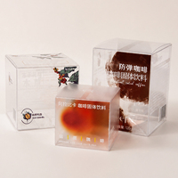 Boîte en plastique transparente avec logo personnalisé, boîte en acétate transparente, boîte de présentation en plastique PP PET, boîte en plastique pour cadeau, café