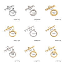 Boucle de chaîne en acier inoxydable DIY, fermoir OT en forme de cœur, accessoires de présentation de bijoux, composants de colliers et apprêts de bijouterie