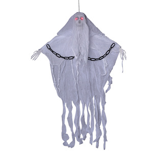 Fantasmi Appesi di <span class=keywords><strong>Halloween</strong></span>, <span class=keywords><strong>Scheletro</strong></span> 31,5x28 Pollici, Catena del Tristo Mietitore, Decorazione per Casa Stregata, Interno/Esterno, Nero/Bianco Rosso - Product Image 6