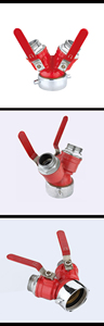 Slion WYE BALL VALVES 2-Way SIAMESE Copper Ball 2-1/2"x1-1/2"x1-1/2" NPSH <b>Fire</b> Hose Connection Model 8511006 for 8511006 BALL VA - Product Image 5