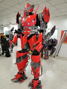 Decoraciones de fiesta 2,7 m LED Robot disfraz adulto usable Cosplay <span class=keywords><strong>gigante</strong></span> tamaño real traje realista fiesta juego de rol 3D personalizado - Product Image 3