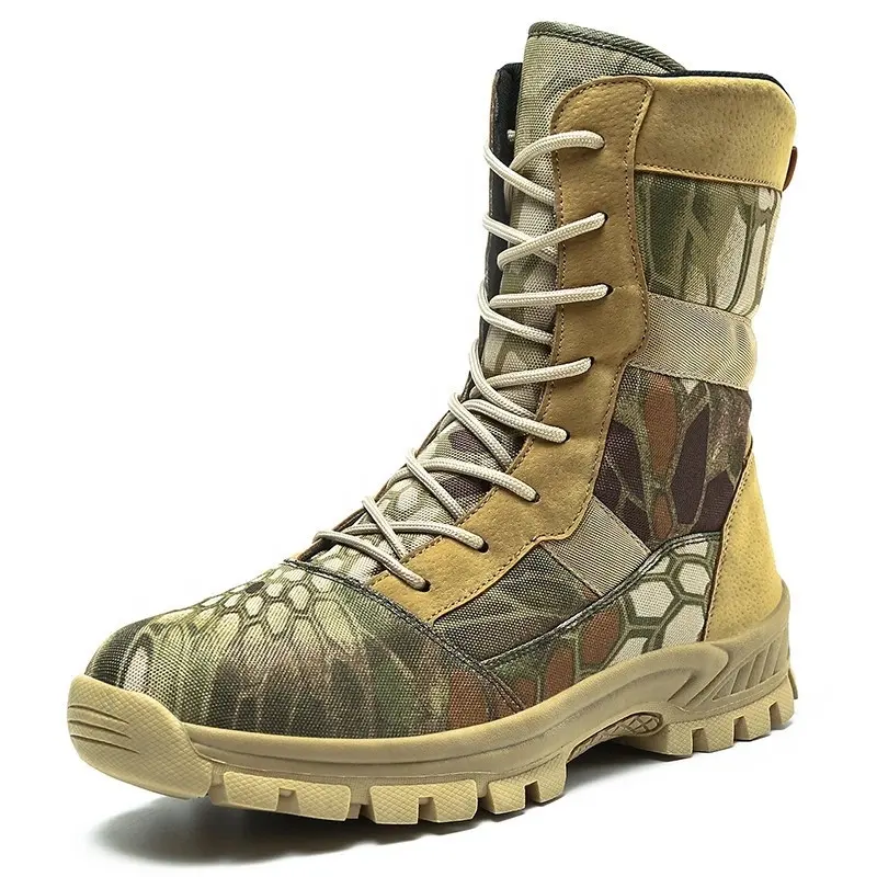 Men Camouflage Hunting Trekking Camping High Ankle Desert Boots For Men Shoes