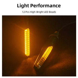 ไฟเลี้ยวรถจักรยานยนต์แบบ LED ไหลได้ 12V กันน้ำ ไฟกระพริบแบบไดนามิกสำหรับมอเตอร์ไซค์และสกู๊ตเตอร์ - Product Image 4