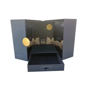 定制印刷双开豪华珠宝包装盒，用于展示3D剪纸图片项链