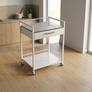 Chariot médical à un tiroir CLEBER PISA 40016, garantie 1 an, 830x598x450mm, fabriqué en Turquie, assistance technique en ligne - Product Image 3