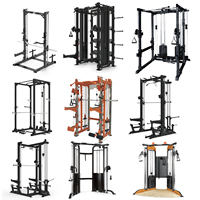 Paket Pelatihan Fungsional Kompak VIGFIT untuk Studio PT 100m², Latihan Kekuatan, Latihan Kardio, Rak Penyimpanan, Mesin Smith