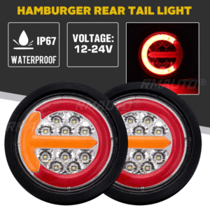 ไฟท้ายรถบรรทุก LED แบบใหม่ 1/2/4 ดวง 12V 24V ไฟท้าย ไฟเลี้ยว สำหรับรถบ้าน รถคาราวาน รถบรรทุก รถตู้ ไฟเบรก - Product Image 1