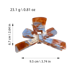 Sheshares Luxo Acrílico Cabelo Acessórios Grande Coreano Bow Tie Grip Doce Tridimensional Tubarão Grip Cabelo Garras - Product Image 2