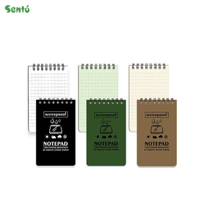 Bloc de Notas de Bolsillo Mini Impermeable en Espiral para Todo Clima, Personalizado SENTU, Económico, 3x5, 50 Hojas, Paquete de 6, Regalo Escolar - Product Image 1