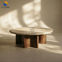 Table basse rectangulaire en marbre minimaliste moderne KT STONE pour salon, table d'appoint de canapé, meubles en marbre