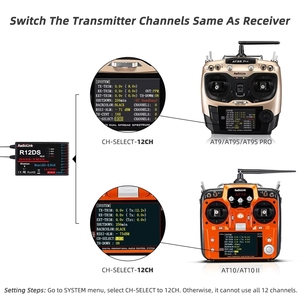 Récepteur <span class=keywords><strong>Radiolink</strong></span> 2,4 GHz <span class=keywords><strong>R12DS</strong></span> avec prise en charge SBUS/PWM pour émetteur RC AT9 9S Pro 10 II, pièces pour bateaux - Product Image 5