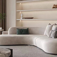 Modernes Halbmond-Sofa für Zuhause, Hotellobby, Büro und Empfang, Wohnzimmer-Mondform-Kreis-Sofa, 6-Sitzer Großes Sofa