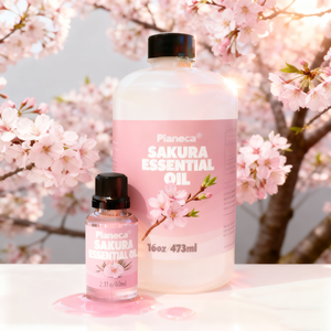Fabricant d'huile essentielle de fleur de cerisier avec logo personnalisé, huile essentielle de <span class=keywords><strong>sakura</strong></span> 100% pure et naturelle pour la fabrication de bougies et de savons - Product Image 1