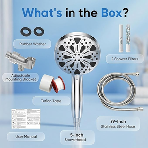 Douche à main multifonctionnelle à triple filtration haute pression, écologique et économe en eau, avec robinet pressurisé pour salle de bain - Product Image 2