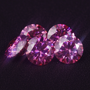 بيع مباشر من مصنع SICGEM لأحجار الموزانيت الوردية المستديرة ذات القطع البراق، أحجار موزانيت ملونة مخصصة بالجملة - Product Image 3