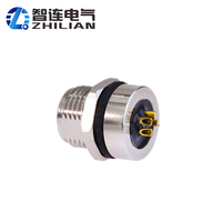 Conectores de montaje en panel M8 PCB circular 2 3 4 5 6 8 10 12 17 pines hembra recto IP67 enchufe impermeable ZLconnector para